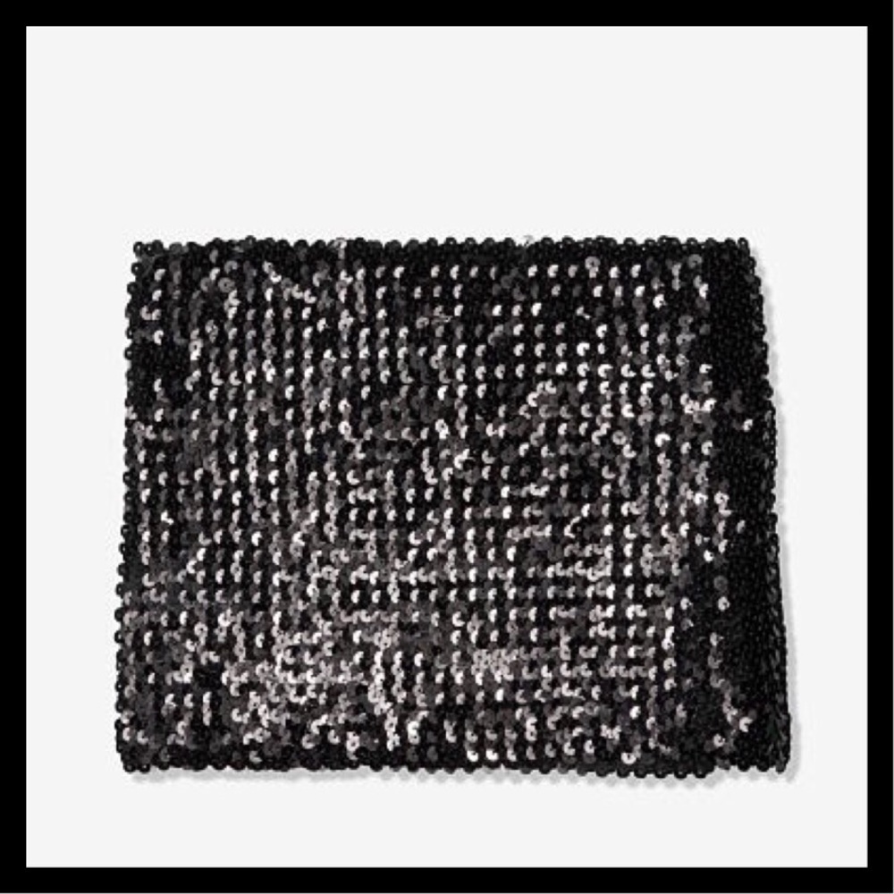 PINK Victoria’s Secret Bling Sequin Tube Top Black - Picture 2 of 3